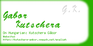 gabor kutschera business card